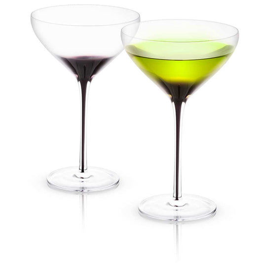Black Swan Martini Glasses