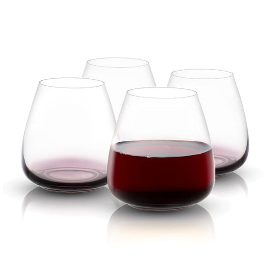 Black Swan Stemless Red Wine Glasses