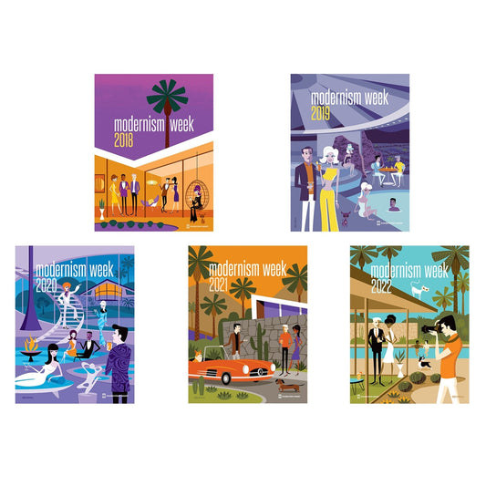 Modernism Week Poster by Shag Set of 5 (2018-2022)