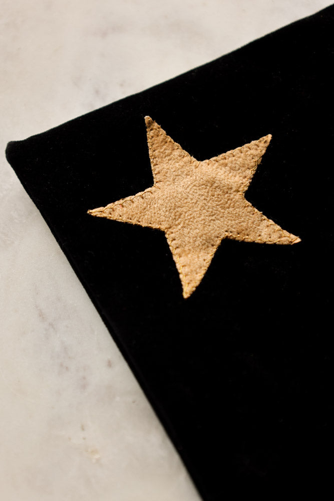 Black With Faux Tan Suede Treat Pouch